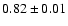 $ 0.82\pm 0.01$