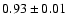$ 0.93\pm 0.01$