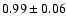 $ 0.99\pm 0.06$