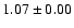 $ 1.07\pm 0.00$