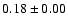 $ 0.18\pm 0.00$