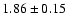 $ 1.86\pm 0.15$