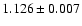 $ 1.126\pm 0.007$