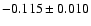 $ -0.115\pm 0.010$