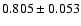$ 0.805\pm 0.053$