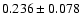 $ 0.236\pm 0.078$