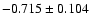 $ -0.715\pm 0.104$