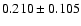 $ 0.210\pm 0.105$