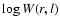 $\log W(r,l)$