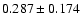 $ 0.287\pm 0.174$