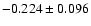 $ -0.224\pm 0.096$