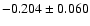 $ -0.204\pm 0.060$