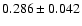 $ 0.286\pm 0.042$