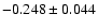 $ -0.248\pm 0.044$