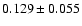 $ 0.129\pm 0.055$