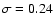 $\sigma =0.24$
