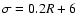 $\sigma=0.2 R + 6$