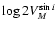 $\log 2V_{M}^{\sin i}$