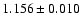 $ 1.156\pm 0.010$