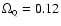 $\Omega _{\rm\scriptscriptstyle Q}=0.12$