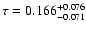 $\tau = 0.166^{+0.076}_{-0.071}$