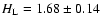 $H_{{\rm L}}=1.68 \pm 0.14$