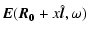 $\displaystyle \vec{E}(\vec{R_{0}}+x \hat{\vec{l}},\omega)$
