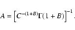 \begin{displaymath}A=\left[C^{-(1+B)} \Gamma(1+B)\right]^{-1}.
\end{displaymath}
