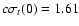 $c\sigma_{t}(0)=1.61$
