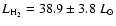 $L_{\rm H_2}=38.9\pm3.8~L_\odot$