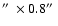 $\hbox{$^{\prime\prime}$ }\times0.8\hbox{$^{\prime\prime}$ }$