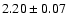 $2.20 \pm 0.07$