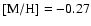 $\rm [M/H]=-0.27$