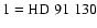 $\rm 1=HD~91~130$