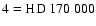 $\rm 4=HD~170~000$