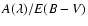 $A({\lambda})/E(B-V)$