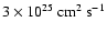 $3 \times 10^{25}~{\rm cm}^2~{\rm s}^{-1}$