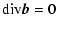 $\displaystyle {\rm div} \vec{b}= 0$