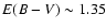 $E(B-V)\sim 1.35$