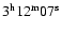 $3^{\rm h}12^{\rm {m}}07^{\rm {s}}$