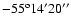 $-55^{\rm o}14'20''$