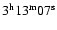 $3^{\rm h}13^{\rm {m}}07^{\rm {s}}$