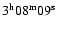 $3^{\rm h}08^{\rm {m}}09^{\rm {s}}$