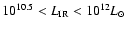 $10^{10.5} <
L_{{\rm IR}} < 10^{12} L_\odot$