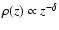 $\rho(z) \propto z^{-\delta}$