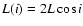 $L(i) = 2 L \cos i$