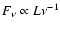 $F_{\nu} \propto L \nu^{-1}$