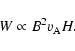 \begin{displaymath}W \propto B^2 v_{\rm A} H.
\end{displaymath}