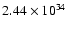 $2.44\times 10^{34}$