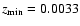 $z_{\rm min}=0.0033$